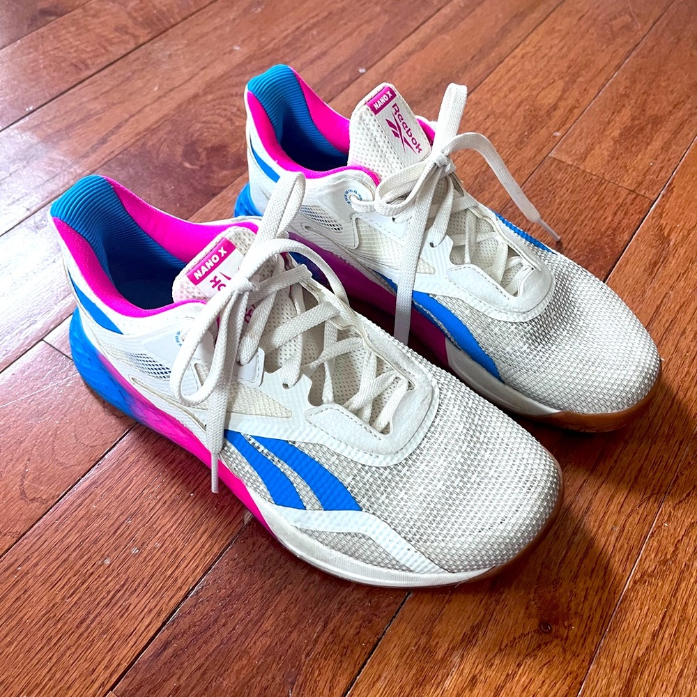 Reebok Nano X FX7956 Woman’s Multicolor Cross Training Shoes, Size 8